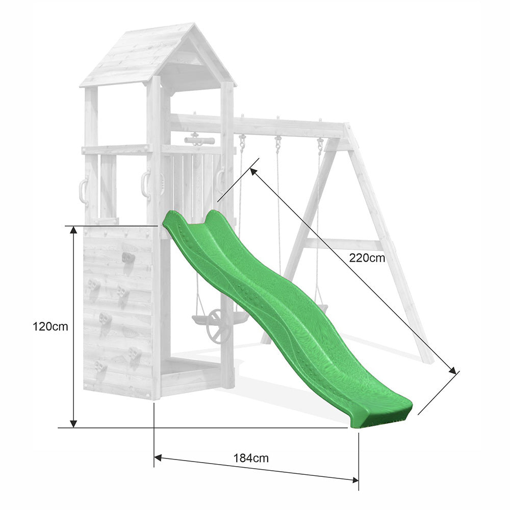 Slide for playground length