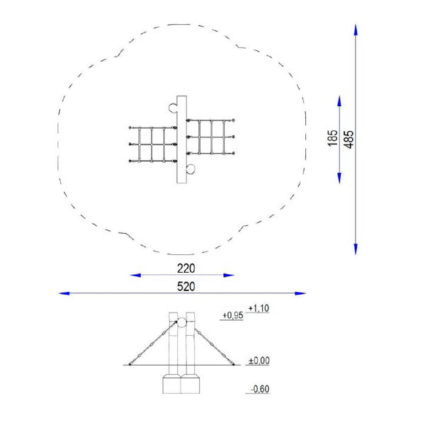 Red de Escalada Robinia Small Rope Net uso público