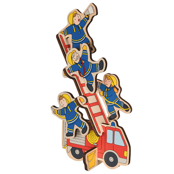 Rompecabezas Vertical Bombero de Madera Goki