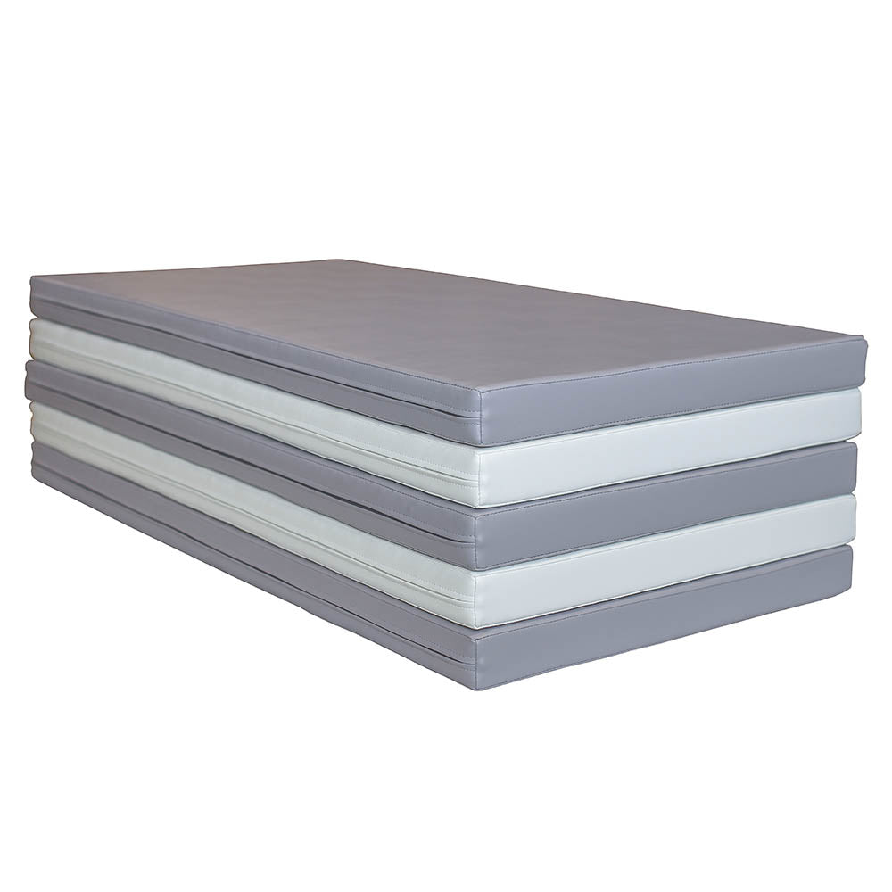 Conjunto de colchonetas para psicomotricidad - Gris Blanco - 5 unidades