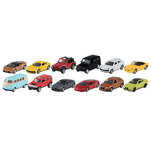Set de 12 Cotxes de Joguina Variats de Metall Goki