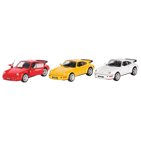 Set de 3 Cotxes de Joguina Porsche 964 Turbo de Metall Goki