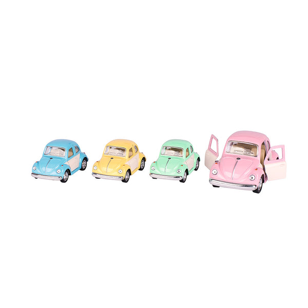 Set de 4 Cotxes de Joguina Volswagen Classical Beetle de Metall Goki