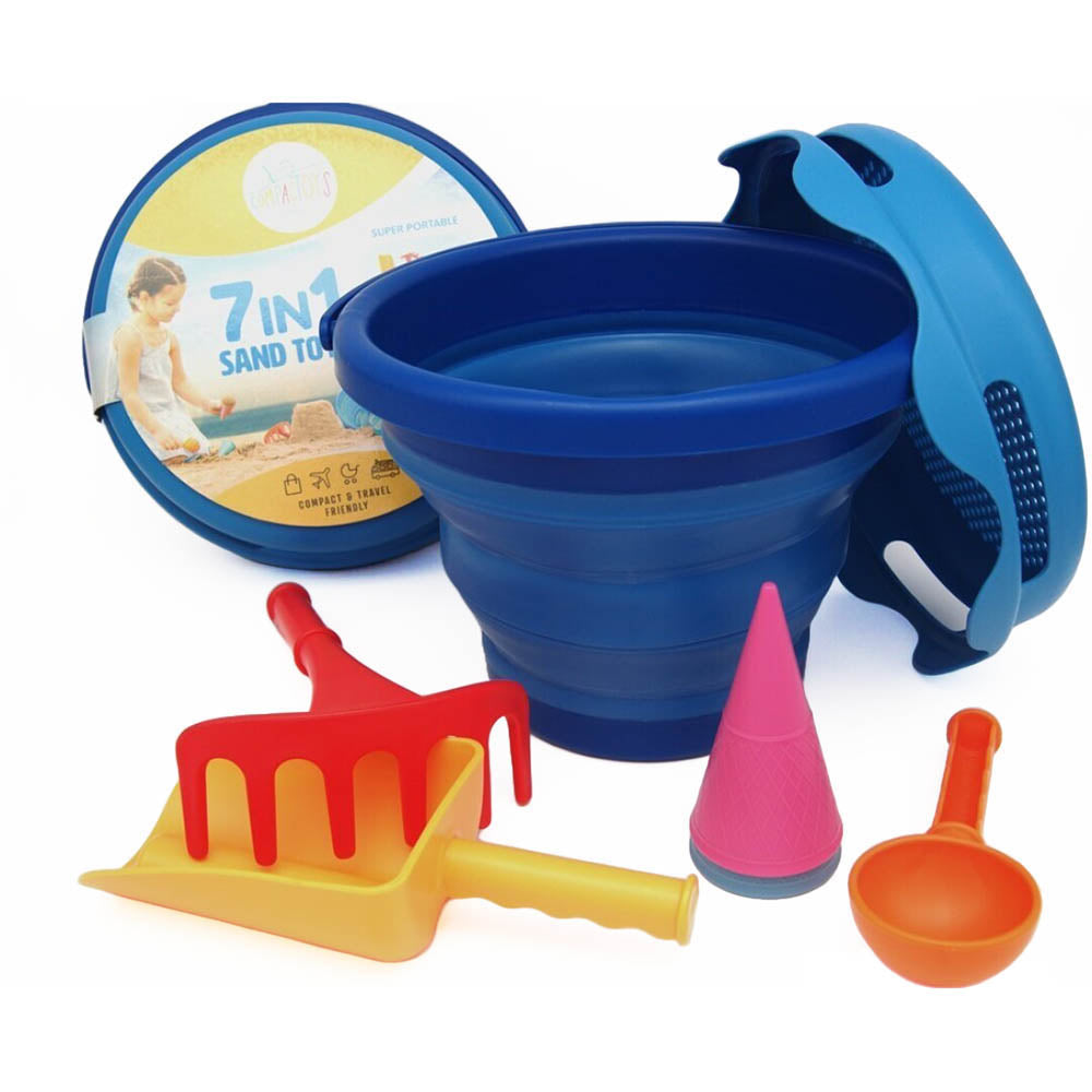 Joguines de sorra 7 en 1 plegable - Blau