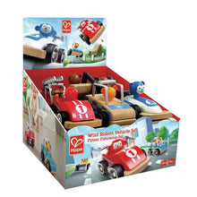 Load image into Gallery viewer, Set of wooden vehicles with display 12 pcs.
