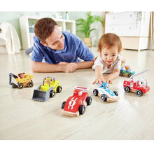 Load image into Gallery viewer, Set of wooden vehicles with display 12 pcs.
