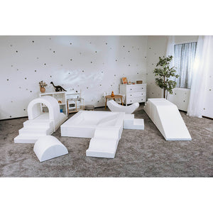Parque infantil de bloques de espuma con piscina de bolas - Iglu Party color Blanco