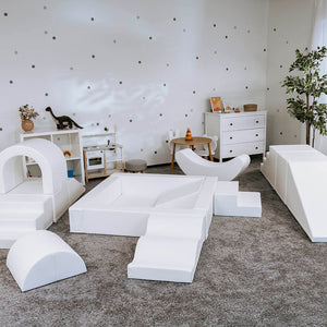 Parque infantil de bloques de espuma con piscina de bolas - Iglu Party color Blanco