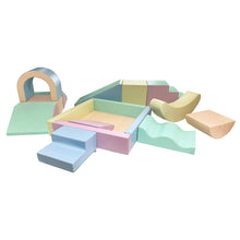 Cargar imagen en el visor de la galería, Parque infantil de bloques de espuma con piscina de bolas - Iglu Party color Pastel
