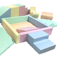 Cargar imagen en el visor de la galería, Parque infantil de bloques de espuma con piscina de bolas - Iglu Party color Pastel
