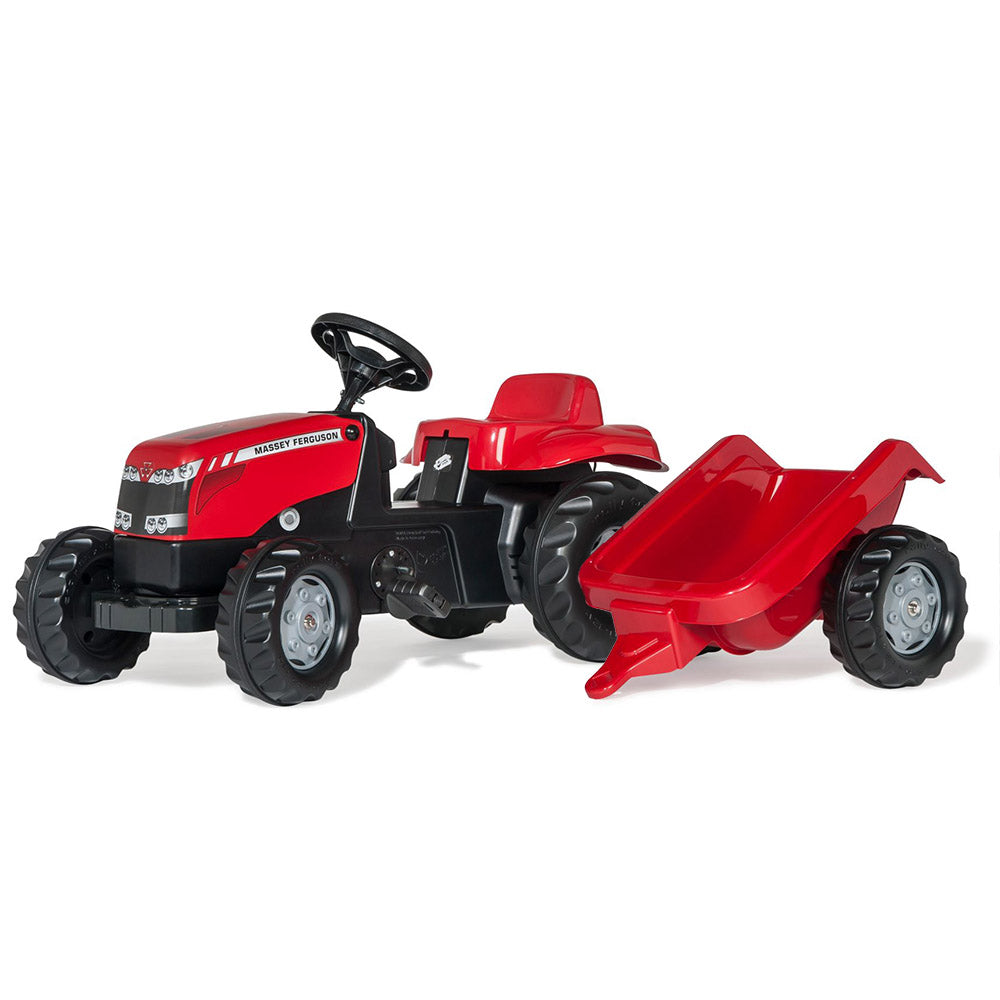 Rolly Kid MF Pedal Tractor with trailer - Red