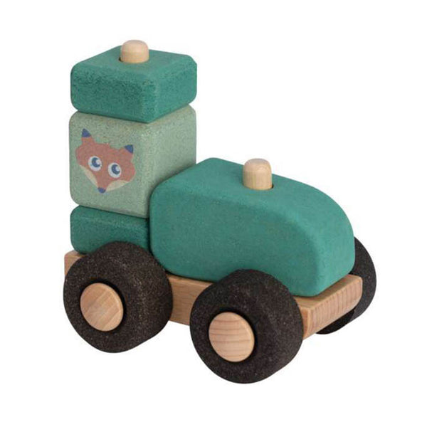 Korko cork and wood toy tractor