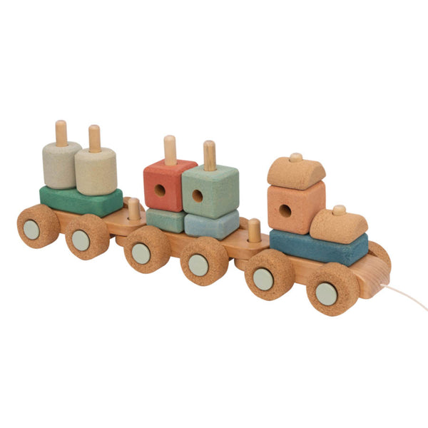 Natural Cork Train Pull Along Toy - Korko