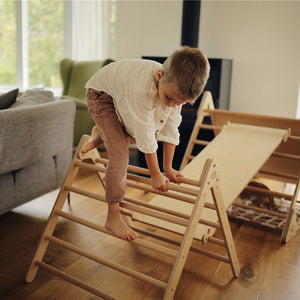 Triángulo de escalda Pikler de madera plegable - Mediano