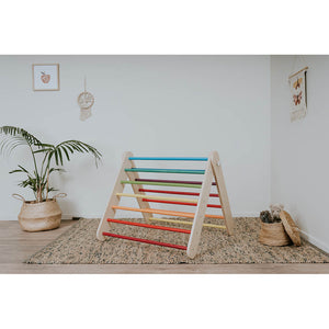 Triángulo Pikler + Pared Sueca 2 en 1 - Arco Iris