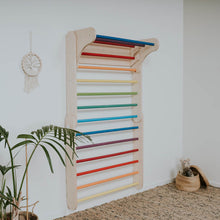 Load image into Gallery viewer, Pikler Triangle + Swedish Wall 2 in 1 + Ramp - Rainbow
