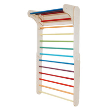 Load image into Gallery viewer, Pikler Triangle + Swedish Wall 2 in 1 + Ramp - Rainbow
