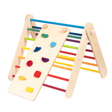 Load image into Gallery viewer, Pikler Triangle + Swedish Wall 2 in 1 + Ramp - Rainbow
