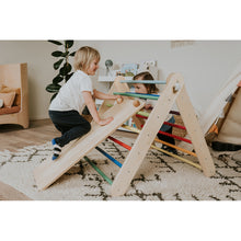 Load image into Gallery viewer, Pikler Triangle + Swedish Wall 2 in 1 + Ramp - Rainbow
