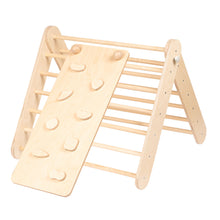 Carregar imatge al visor de la galeria, Triangle Pikler + Paret Sueca 2 en 1 + Rampa - Natural
