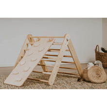 Carregar imatge al visor de la galeria, Triangle Pikler + Paret Sueca 2 en 1 + Rampa - Natural
