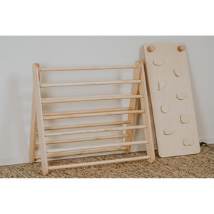 Triangle Pikler + Paret Sueca 2 en 1 + Rampa - Natural