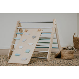 Triangle Pikler + Paret Sueca 2 en 1 + Rampa - Pastel