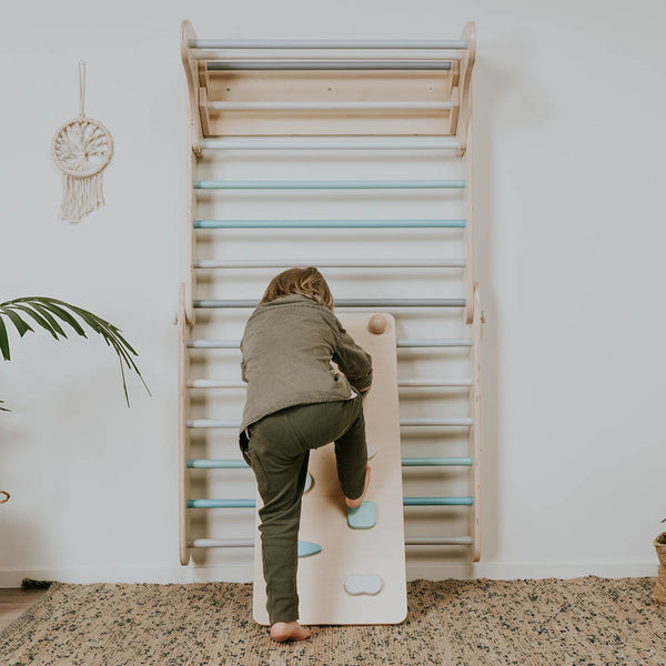 Pikler Triangle + Swedish Wall 2 in 1 + Ramp - Pastel