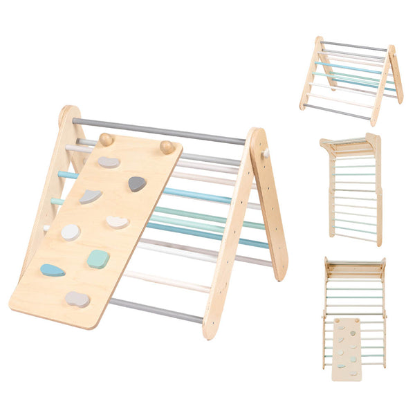 Pikler Triangle + Swedish Wall 2 in 1 + Ramp - Pastel