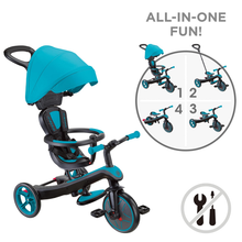 Load image into Gallery viewer, Explorer Trike Bike 4 in 1  - Teal
