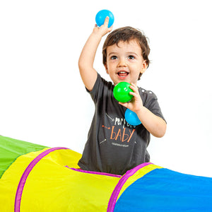 Túnel de Bolas Plegable para Niños con 25 Pelotas de Colores