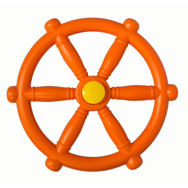 Timón de barco de jueguete naranja