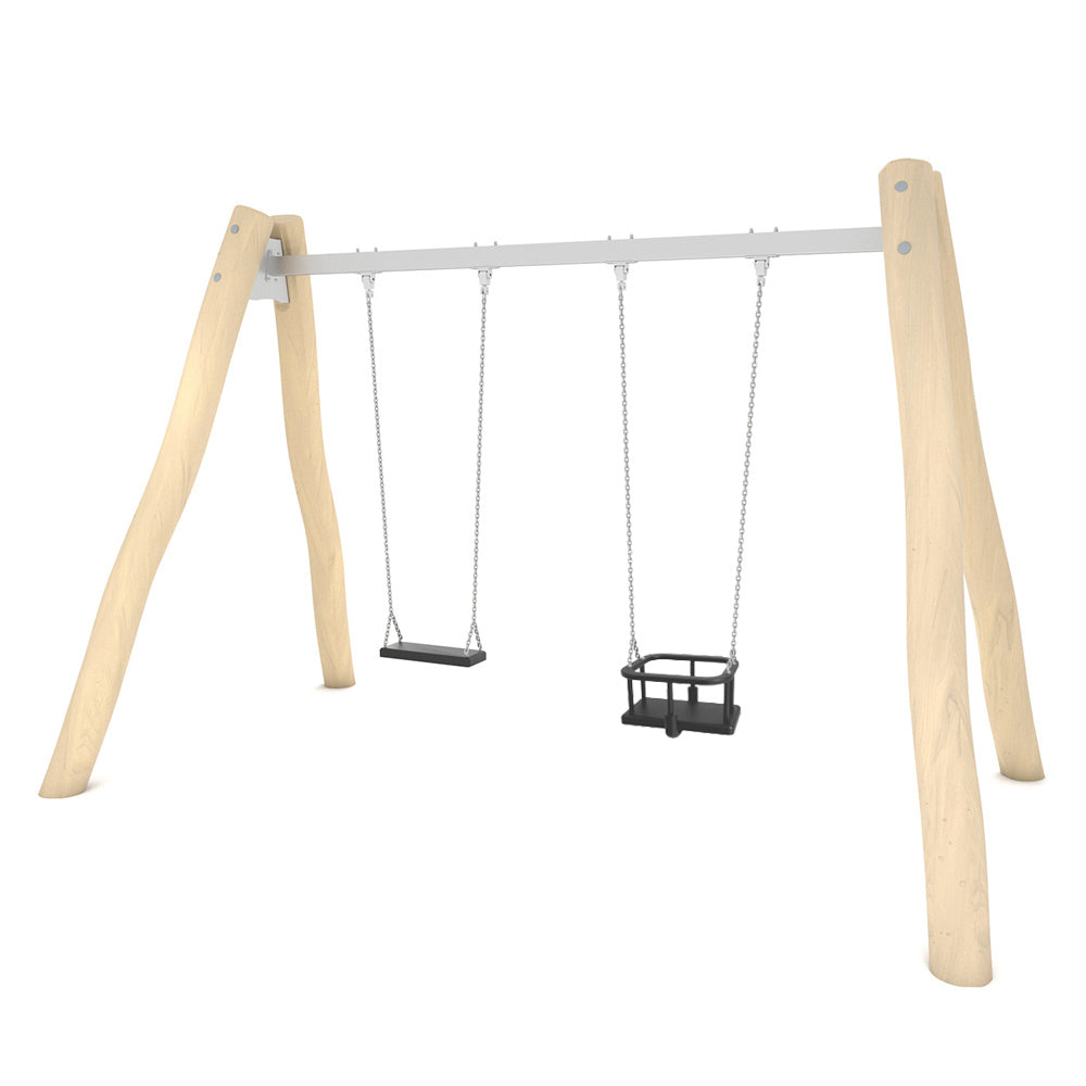 Robinia double swing mixed for public use