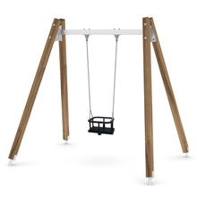 Load image into Gallery viewer, Wooden individual Baby swing for public use
