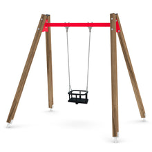 Load image into Gallery viewer, Wooden individual Baby swing for public use
