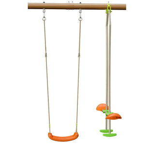 Legato garden Swing with hut and seesaw