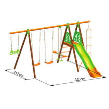Load image into Gallery viewer, Legato garden Swing with hut and seesaw
