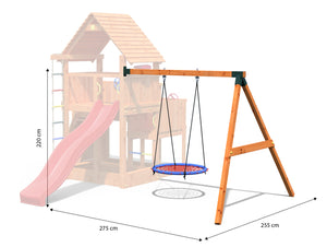 Nest swing extension module Teak color