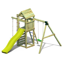 Load image into Gallery viewer, Gaia 1 climbing frame with swing and slide
