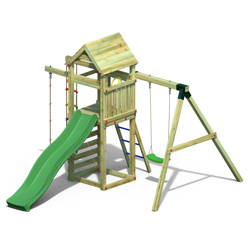 Gaia TL1S climbing frame with swing and slide