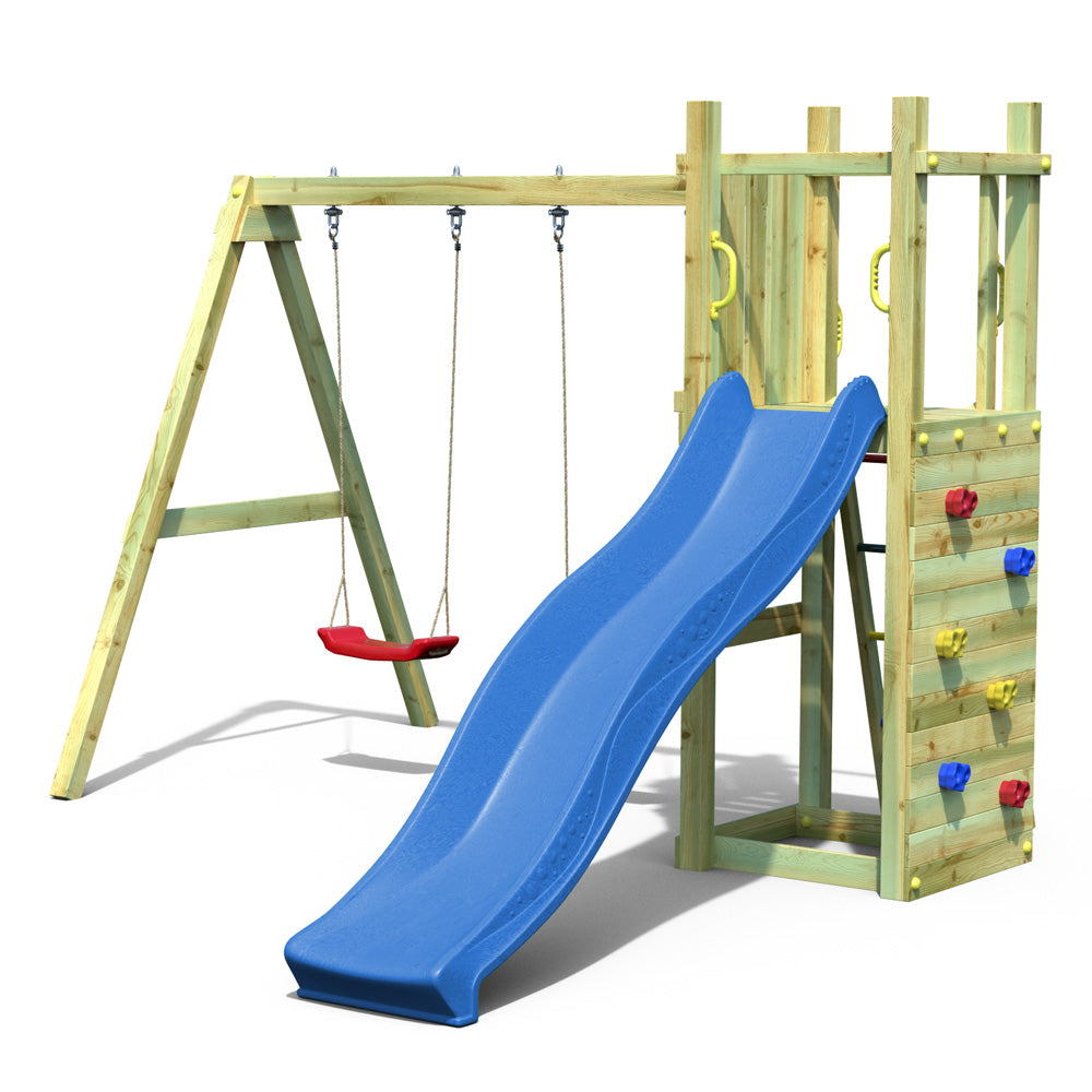 Swing Columpio Tobogan Children's Park With Double Swing And Slide