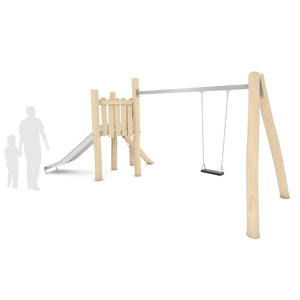 Robinia playground with swing for public use