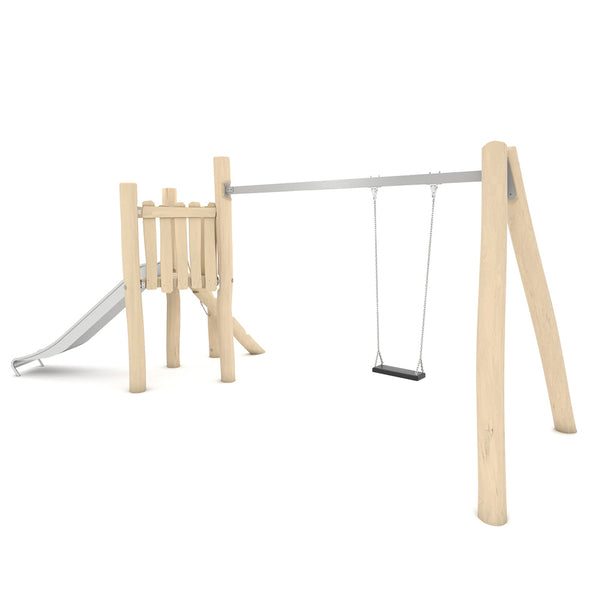 Vallas de madera de exterior homologadas para parques infantiles