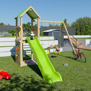 Smart Experience playground with climbing wall and slide 