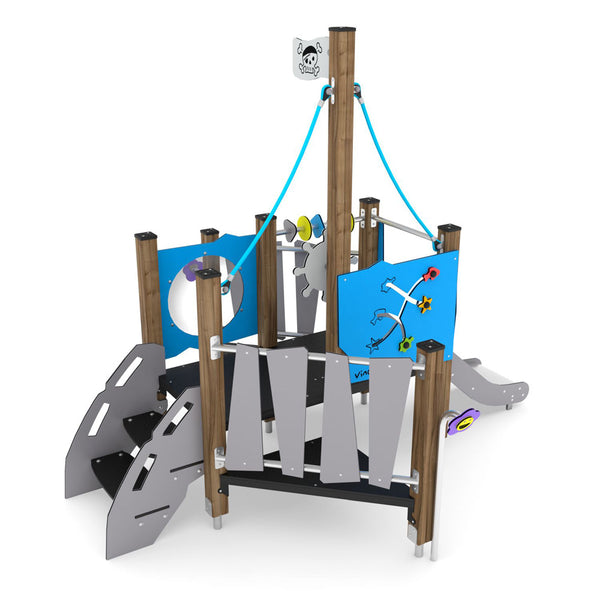 Pirate Ship playground with slide for public use