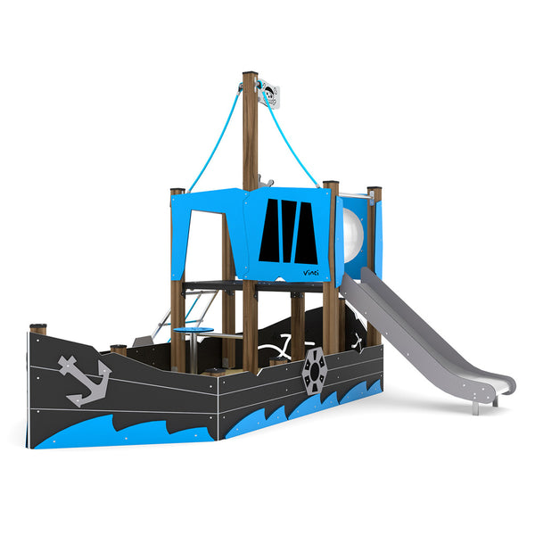 Pirate Ship Large playground with slide and sandpit for public use