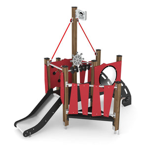 Pirate Ship playground with slide for public use