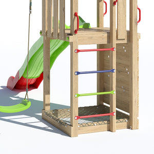 Smart Explorer playground with climbing wall and slide