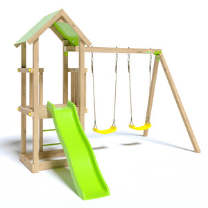 Parque infantil Easy Experience con tobogán y columpios