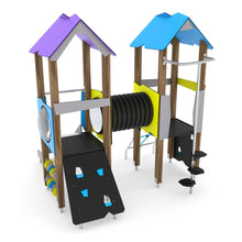 Load image into Gallery viewer, Wooden 7 Playground two towers public use
